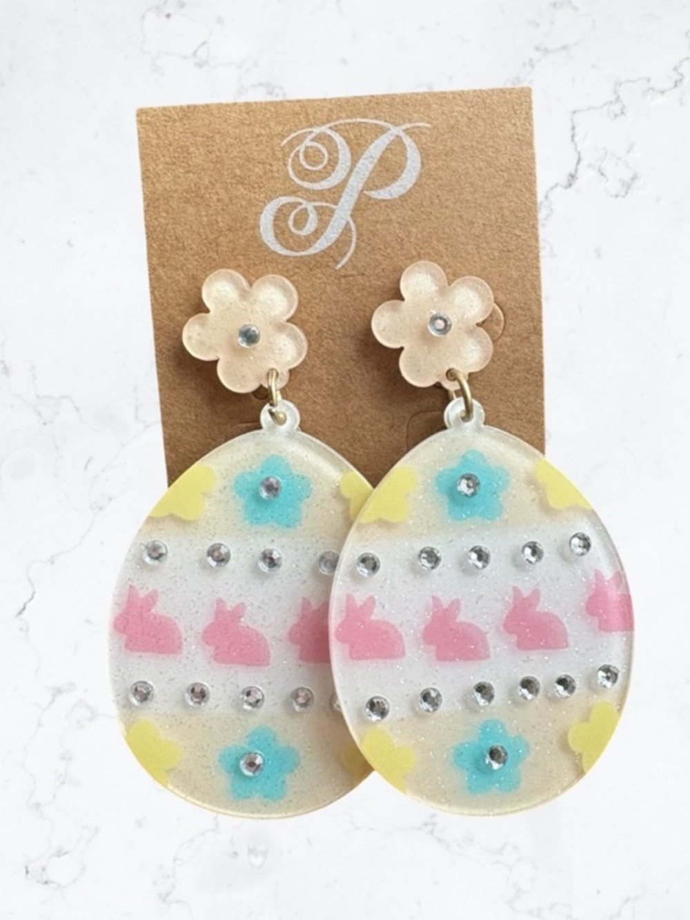 Plunder Easter Women’s Spring Floral Drop Earrings NWT - Picture 2 of 11